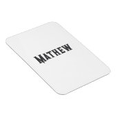 Magnet Flexible simple monogramme de lettre initiale ajoutez votre (Côté Droit)