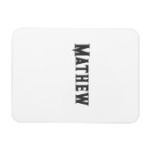 Magnet Flexible simple monogramme de lettre initiale ajoutez votre (Horizontal)