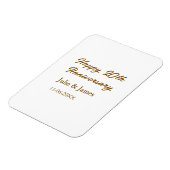 Magnet Flexible simple nom de date de 20e anniversaire marron doré (Côté Gauche)