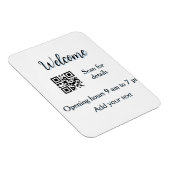Magnet Flexible Simple ouverture de bienvenue code-barres QR ajout (Côté Droit)