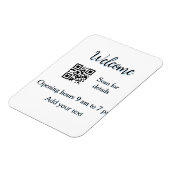 Magnet Flexible Simple ouverture de bienvenue code-barres QR ajout (Côté Gauche)