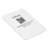 Magnet Flexible Simple ouverture de bienvenue code-barres QR ajout (Côté Droit)