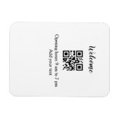 Magnet Flexible Simple ouverture de bienvenue code-barres QR ajout (Horizontal)