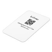 Magnet Flexible Simple ouverture de bienvenue code-barres QR ajout (Côté Gauche)