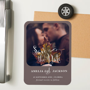 Magnet Flexible Simple Photo de Mariage à Sauvegarder la Date