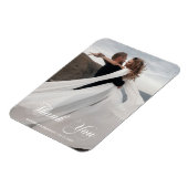 Magnet Flexible Simple Photo de Mariage Ajouter Nom & Date Merci (Côté Gauche)