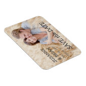 MAGNET FLEXIBLE SIMPLE PHOTO ENREGISTRER LA DATE | PAYS (Côté Droit)