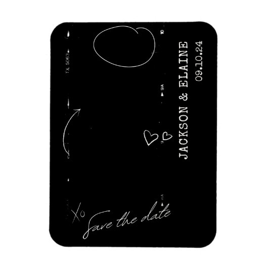 Magnet Flexible Simple Photo Moderne Bande Save the Date (Vertical)