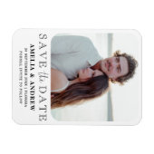 Magnet Flexible Simple Photo Save the Date Noir & Blanc (Horizontal)