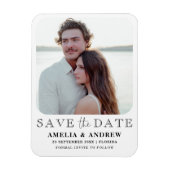 Magnet Flexible Simple Photo Save the Date Noir & Blanc (Vertical)