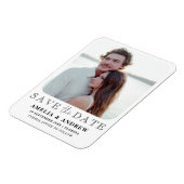 Magnet Flexible Simple Photo Save the Date Noir & Blanc (Côté Gauche)