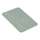 Magnet Flexible Simple Sage Vert Moderne Script manuscrit (Côté Droit)
