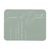 Magnet Flexible Simple Sage Vert Moderne Script manuscrit (Horizontal)