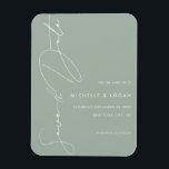 Magnet Flexible Simple Sage Vert Moderne Script manuscrit<br><div class="desc">Créez votre propre mariage simple et moderne,  enregistrez l'aimant de date avec une typographie manuscrite moderne et un design couleur vert sauge.</div>