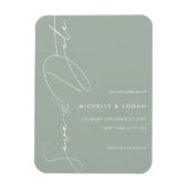 Magnet Flexible Simple Sage Vert Moderne Script manuscrit (Vertical)