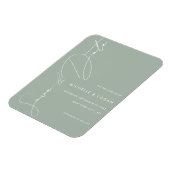 Magnet Flexible Simple Sage Vert Moderne Script manuscrit (Côté Gauche)