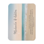 Magnet Flexible Simple Sandy Beach Wedding Invitation (Vertical)