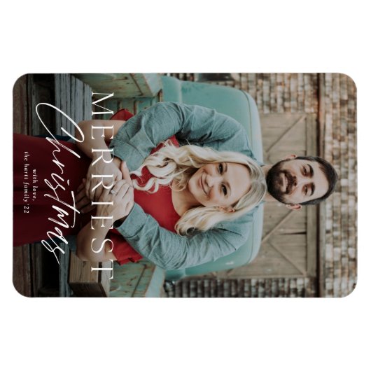 Magnet Flexible Simple Script Merveilleuse Noël Carte (Horizontal)