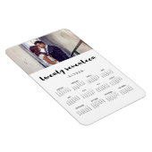 Magnet Flexible Simple Typographie moderne 2017 Calendrier photo (Côté Droit)
