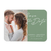 Magnet Flexible Simple typographie moderne Photo Save The Date (Horizontal)