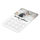 Magnet Flexible Simple Typographie tendance 2018 Calendrier photo (Côté Gauche)