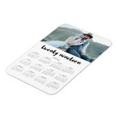 Magnet Flexible Simple Typographie tendance 2019 Calendrier photo (Côté Gauche)