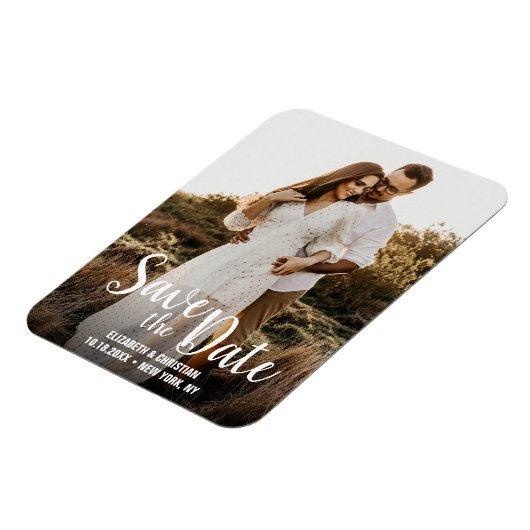 Magnet Flexible Simple White Script Engagement (Côté Gauche)