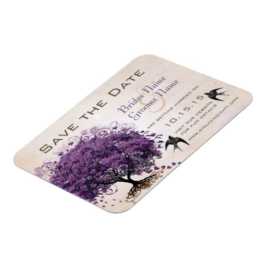 Magnet Flexible Simplement Peachy Heart Tree Wedding Enregistrer l (Côté Gauche)