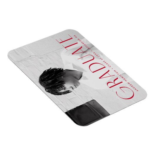Magnet Flexible Simplicité moderne Red Photo Graduation (Côté Droit)