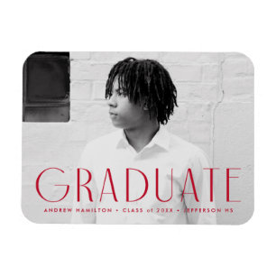 Magnet Flexible Simplicité moderne Red Photo Graduation