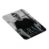 Magnet Flexible Simplicité moderne Sky Blue Photo Graduation (Côté Droit)