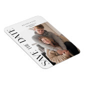 Magnet Flexible Simply Elegant Typography Photo Enregistrer la dat (Côté Droit)