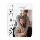 Magnet Flexible Simply Elegant Typography Photo Enregistrer la dat (Vertical)