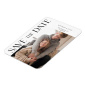 Magnet Flexible Simply Elegant Typography Photo Enregistrer la dat (Côté Gauche)
