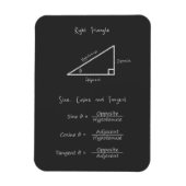Magnet Flexible Sine Cosine Tangent Right Triangle Trigonometry (Vertical)