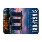 Magnet Flexible 🌆 Singapour Skyline Moderne Décoration de Maison  (Horizontal)
