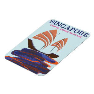 Magnet Flexible Singapour "Y aller en avion"