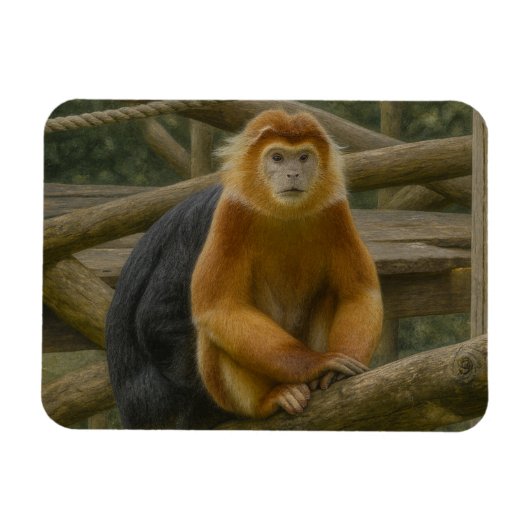 Magnet Flexible Singe à nez serré dans le refuge des bois (Horizontal)