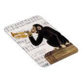 Magnet Flexible Singe Jouant à la trompette (Côté Droit)
