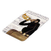 Magnet Flexible Singe Jouant à la trompette (Côté Gauche)