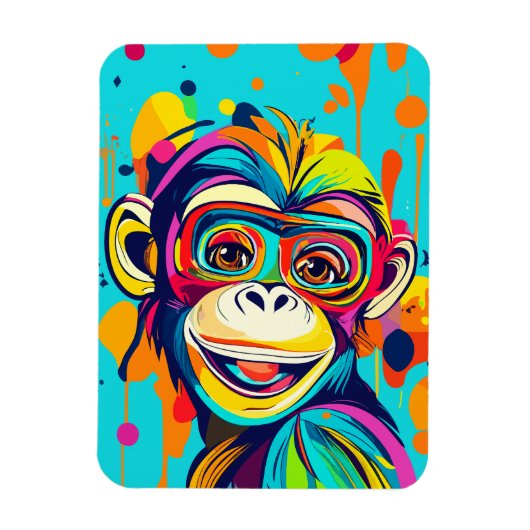 Magnet Flexible Singe souriant (Vertical)