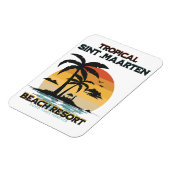Magnet Flexible Sint Maarten Plage Resort Tropicale (Côté Gauche)