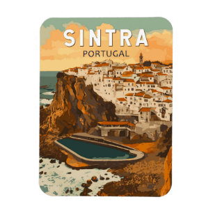 Magnet Flexible Sintra Portugal Illustration Voyage Art Vintage