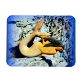 Magnet Flexible sirène à poil noir bleu (Horizontal)