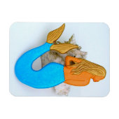 Magnet Flexible sirène à queue bleue (Horizontal)