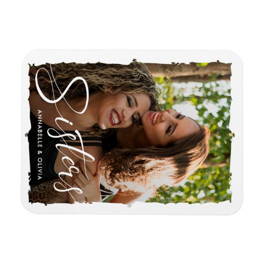 Magnet Flexible Sisters Script Photo moderne (Horizontal)