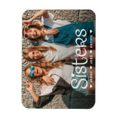 Magnet Flexible Sisters Typography Script Photo (Vertical)