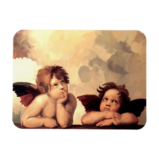 Magnet Flexible Sistine Madonna Cherubs Raffaelo Sanzio (Horizontal)