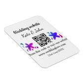 Magnet Flexible Site web mariage minimal simple Q R code ajouter n (Côté Droit)