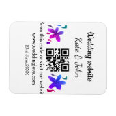 Magnet Flexible Site web mariage minimal simple Q R code ajouter n (Horizontal)